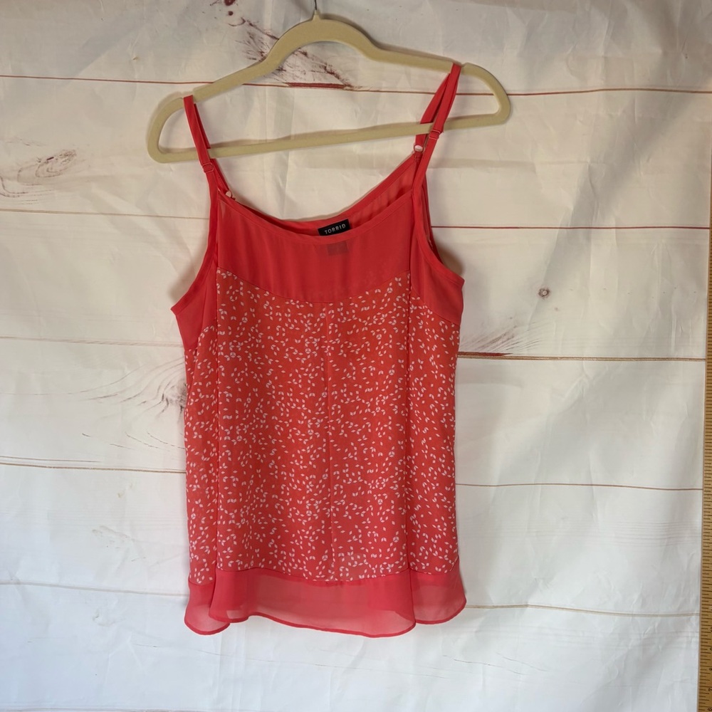 Torrid Coral Camisole with White Speckles